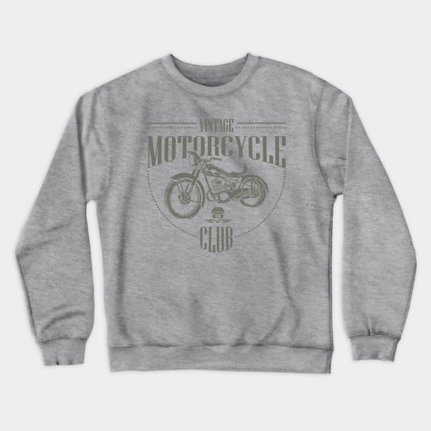 Vintage Motorcycle Club Crewneck Sweatshirt by Digster